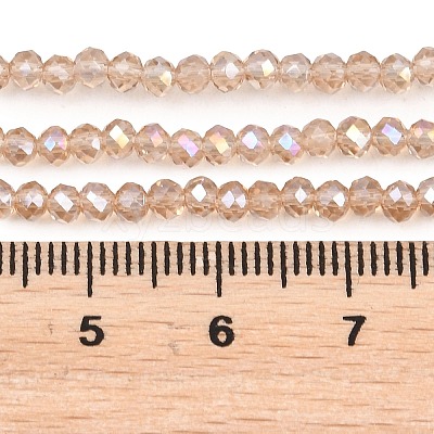 Electroplate Glass Beads Strands EGLA-R048-2mm-33-1