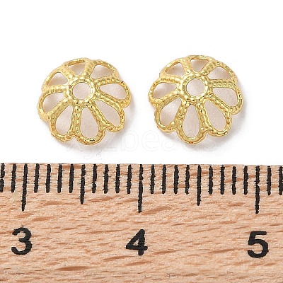 Rack Plating Brass Bead Caps KK-F090-21G-02-1