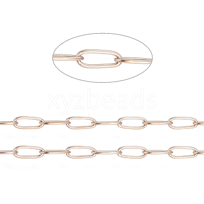 Ion Plating(IP) 304 Stainless Steel Paperclip Chains CHS-F010-01B-RG-1