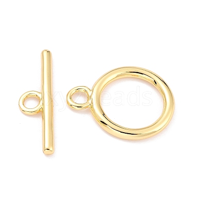 Rack Plating Brass Toggle Clasps X-KK-B036-12G-1