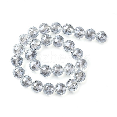 Transparent Electroplate Glass Beads Strands EGLA-N002-34E-F03-1