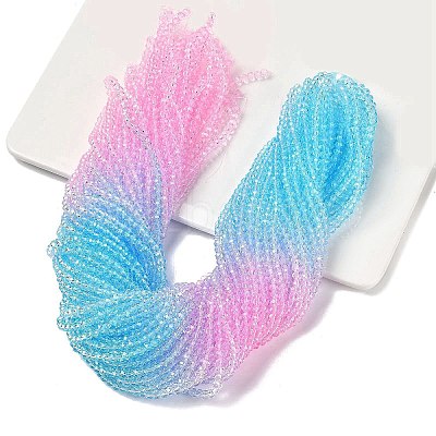 Transparent Painted Glass Beads Strands LS-DGLA-A034-T3mm-A22-1