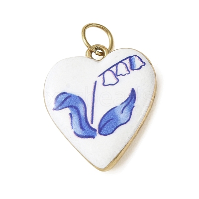 Baking Paint 304 Stainless Steel Pendants STAS-C178-01G-1