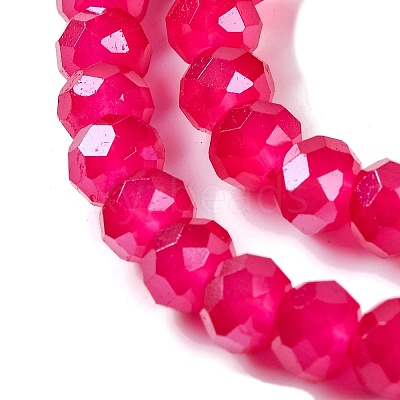 Baking Electroplate Glass Beads Strands X-DGLA-A039-J6MM-B21-1