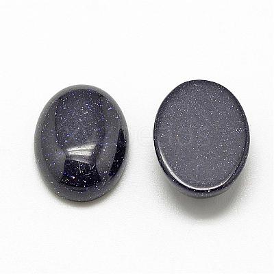 Synthetic Blue Goldstone Cabochons G-R415-13x18-34-1