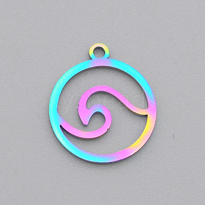 Ion Plating(IP) 201 Stainless Steel Charms STAS-N090-LA492-1