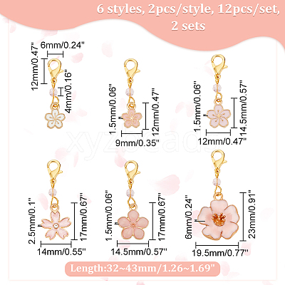 Flower Stitch Markers HJEW-AB00275-1