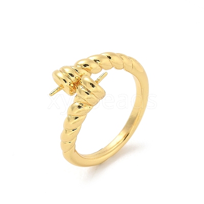 Brass Cup Peg Open Cuff Ring Settings LS-KK-G518-10G-05-1