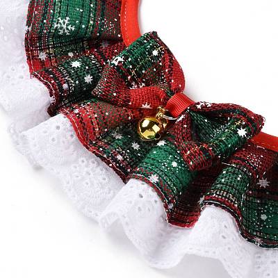 Cloth Pet's Christmas Lace Bandanas AJEW-D051-05G-1