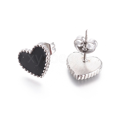 304 Stainless Steel Stud Earrings EJEW-I235-04-A-1
