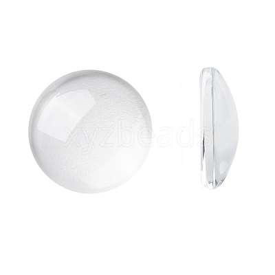 Transparent Glass Cabochons X-GGLA-R026-15mm-1