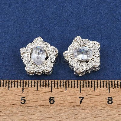 Brass Pave Cubic Zirconia Multi-strand Links ZIRC-F145-05S-01-1
