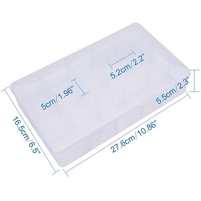 Rectangle Plastic Bead Storage Containers CON-PH0002-05-1