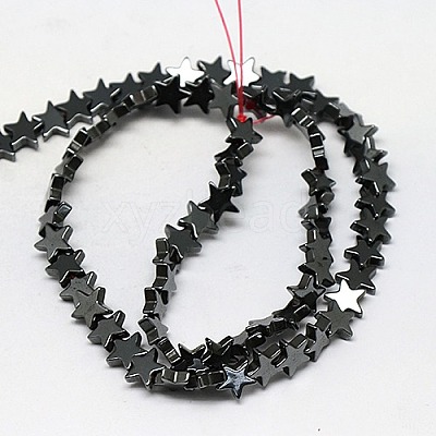Electroplate Non-magnetic Synthetic Hematite Beads Strands G-J173-4x4mm-05-1