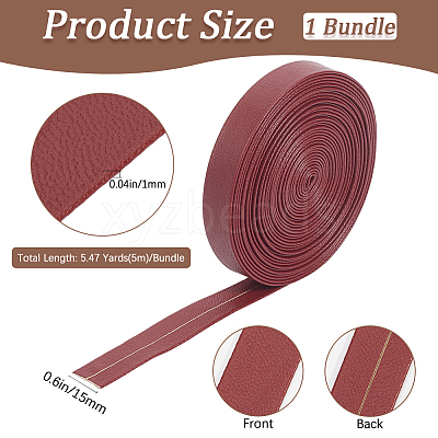 5M Folding PU Leather Flat Cord OCOR-WH20012-14C-12-1