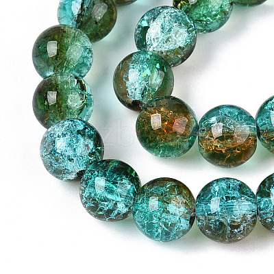 Crackle Glass Beads Strands X-CCG-C002-8mm-06-1