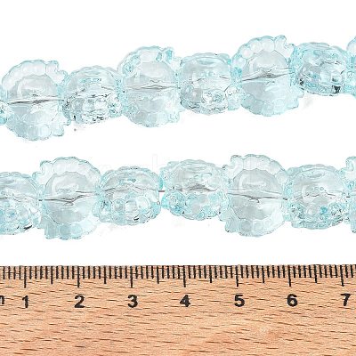 Electroplate Baking Paint Transparent Glass Beads Strands GL-CBA17FF-02K-1