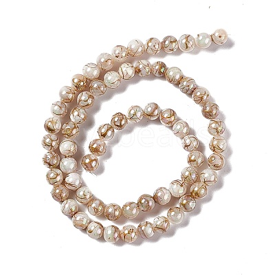 Drawbench Style Natural Freshwater Shell Beads Strands SHEL-F003-10B-1