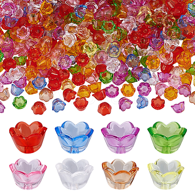 500Pcs Transparent Acrylic Beads TACR-ME0001-01-1