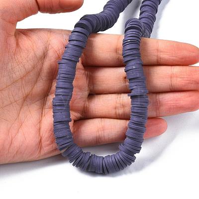 Flat Round Handmade Polymer Clay Beads CLAY-R067-10mm-04-1
