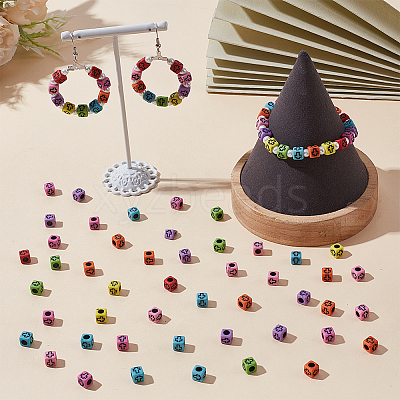 800Pcs Opaque Acrylic Enamel Beads MACR-SC0002-50-1