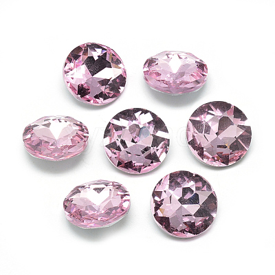 Pointed Back Glass Rhinestone Cabochons RGLA-T029-8mm-03-1