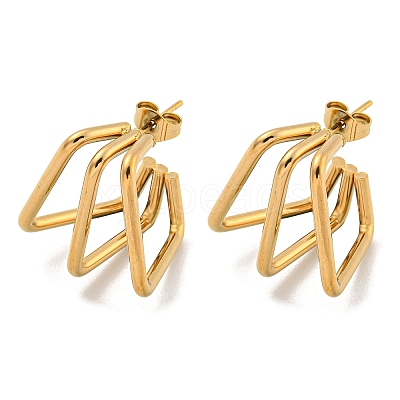 PVD Vacuum Plating 202 Stainless Steel Hoop Earring EJEW-H003-16G-1