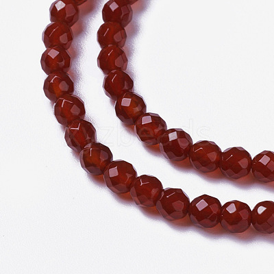 Natural Carnelian Beads Strands X-G-F596-12A-4mm-1