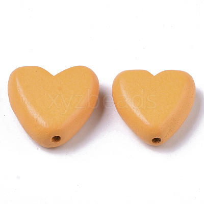 Painted Natural Wood Beads X-WOOD-R265-08-1