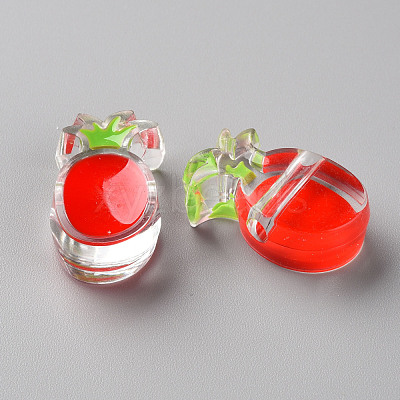 Transparent Enamel Acrylic Beads TACR-S155-002F-1
