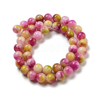 Natural Dyed Yellow Jade Beads Strands G-Q160-A01-01A-1