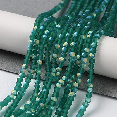 Imitation Jade Glass Beads Strands EGLA-A034-T2mm-MB18-1