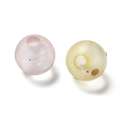 Frosted Transparent Acrylic Beads OACR-F013-12A-1