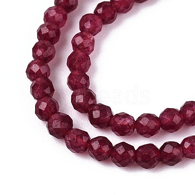 Dyed Natural Ruby Beads Strands G-T143-06-1