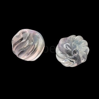 Two-tone Transparent Glass Beads GLAA-H041-02H-1
