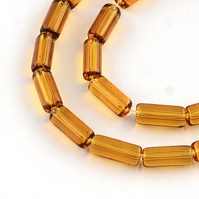 Transparent Glass Bead Strands GLAA-R162-10x4-M-1