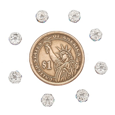 Brass Rhinestone Spacer Beads RB-A014-L6mm-28S-1