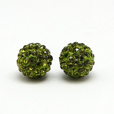 Polymer Clay Rhinestone Beads RB-A053-6mm-09-1