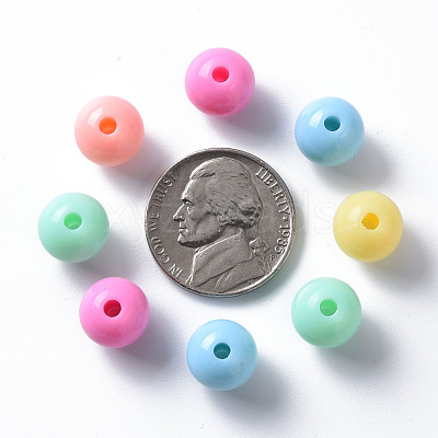 Opaque Acrylic Beads MACR-S370-C10mm-M1-1
