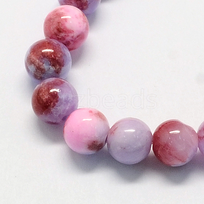 Natural Dyed Persian Jade Gemstone Bead Strands G-R271-6mm-XP22-1