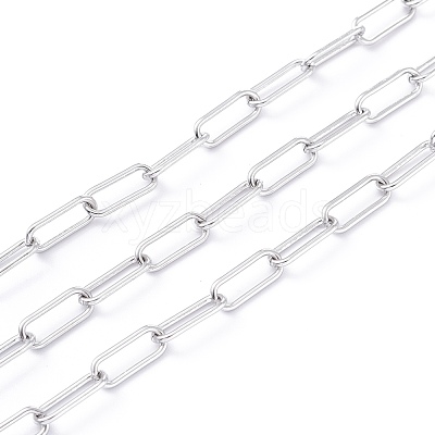 Tarnish Resistant 304 Stainless Steel Paperclip Chains CHS-L022-03P-A-1