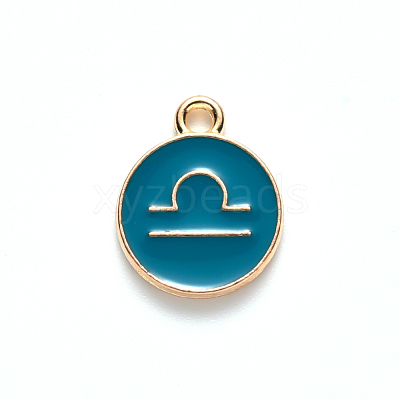 Alloy Enamel Pendants X-ENAM-S124-01B-05K-1