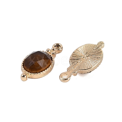 Natural Tiger Eye Faceted Pendans KK-L218-003G-05-1