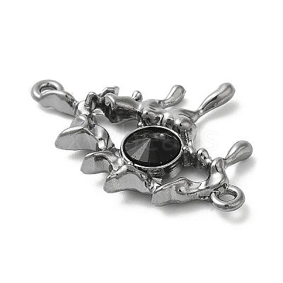 Alloy Jet Rhinestone Pendants PALLOY-P294-01B-02-1