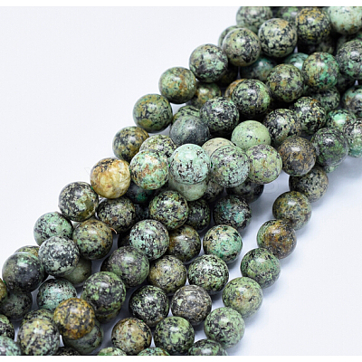 Natural African Turquoise(Jasper) Beads Strands G-D840-90-4mm-1