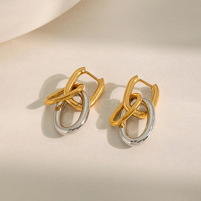 304 Stainless Steel Stud Dangle Earrings for Women UV4744-1