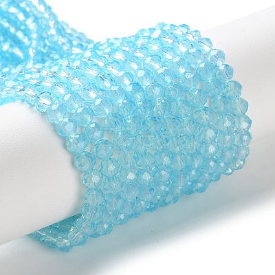 Baking Paint Transparent Glass Beads Strands LS-DGLA-A034-J4MM-D08-1