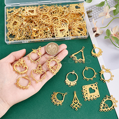 96Pcs 12 Styles Alloy Chandelier Component Links FIND-PH0026-57-1