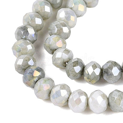 Anti-Tarnish Electroplate Rondelle Glass Beads Strands EGLA-T021-3mm-17-02-1
