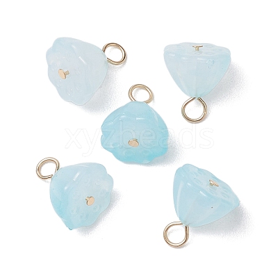 Acrylic Lotus Pendants PALLOY-JF02712-05-1